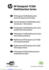 HP HP DesignJet T2500 Einführende Informationen