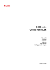 Canon G4000 SERIE Handbuch