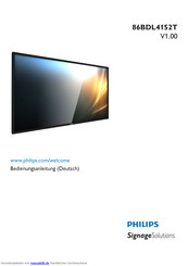Philips Signage Solutions 86BDL4152T Bedienungsanleitung