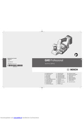 Bosch GHO 18 V-LI Professional Originalbetriebsanleitung