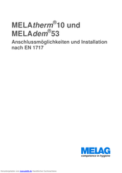 MELAG MELAtherm 10 Anschlussmöglichkeiten Und Installation
