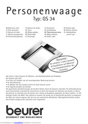 Beurer GS 34 Gebrauchsanleitung