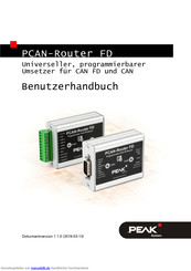 Peak PCAN-Router FD Benutzerhandbuch