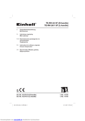 EINHELL TE-RH 28 5F series Originalbetriebsanleitung