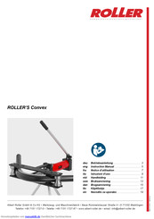 Roller ROLLER'S Convex Betriebsanleitung