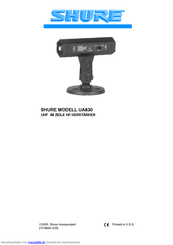Shure UA830 Bedienungsanleitung