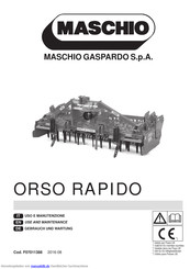 Maschio ORSO RAPIDO Gebrauch Und Wartung