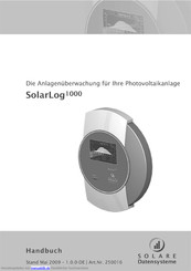 Solare Datensysteme Solar-Log1000 Handbuch