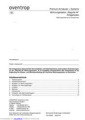 oventrop Regudis W Wartungsanleitung Für Fachpersonal