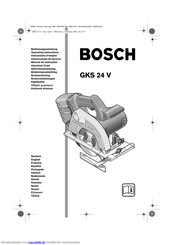 Bosch GKS 24 V Bedienungsanleitung