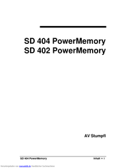 AV Stumpfl SD 402 PowerMemory Handbuch