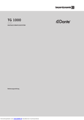 Beyerdynamic Dante TG 1000 Bedienungsanleitung