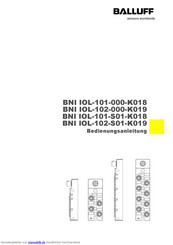 Balluff BNI IOL-101-S01-K018 Bedienungsanleitung