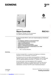 Siemens RXC10.1 Bedienungsanleitung