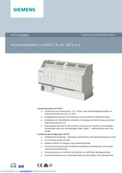 Siemens N 543D51 Technische Produktinformation
