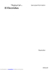 Electrolux EBGL80 Benutzerinformation
