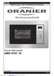 Oranier HMG 9701 10 Bedienungs- Und Installationsanleitung