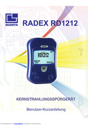 QUARTA RADEX RD1212 Benutzerkurzanleitung