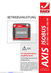 Rauch AXIS ISOBUS 30.1W Betriebsanleitung