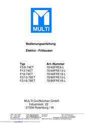 Multi F13-74ET Bedienungsanleitung