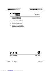 EINHELL Expert TE-XC 110 Originalbetriebsanleitung