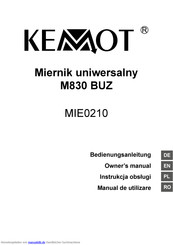 Kemot M830 BUZ Bedienungsanleitung