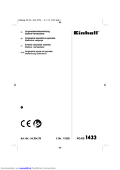 EINHELL RG-ES 1433 Originalbetriebsanleitung