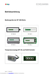 ECKELMANN BT 300 series Betriebsanleitung