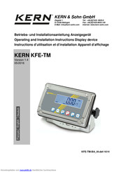 KERN KFE-TM Betriebs Und Installationsanleitung