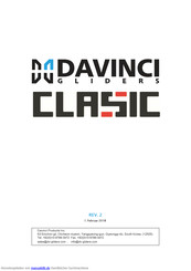 DAVINCI GLIDERS CLASSIC Handbuch
