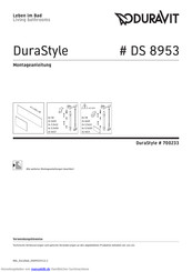 Duravit DuraStyle DS 8953 Montageanleitung