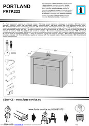 Forte PORTLAND PRTK222 Montageanleitung