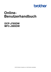 Brother DCP-J785DW Benutzerhandbuch