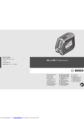 Bosch GLL 2-50 Professional Originalbetriebsanleitung
