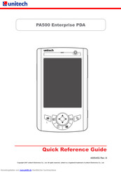 Unitech PA500 Enterprise PDA Kurzanleitung