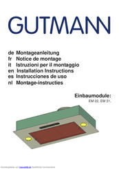 GUTMANN EM 31 Montageanleitung