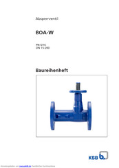 KSB BOA-W Baureihenheft