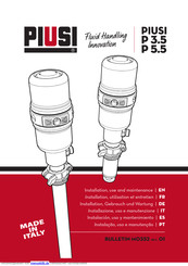 Piusi P 3.5 series Installation, Gebrauch Und Wartung