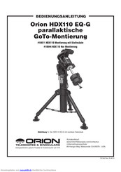 Orion HDX110 EQ-G Bedienungsanleitung