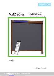 fakro VMZ Solar Bedienungsanleitung
