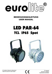 EuroLite LED PAR-64 TCL IP65 Spot Bedienungsanleitung