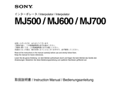 Sony MJ600 Bedienungsanleitung