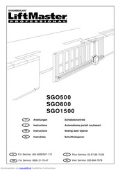 Chamberlain LiftMaster Professional SGO800 Anleitungen