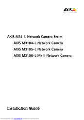 Axis M31-L Series Installations-Handbuch