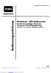 Toro Workman 200 Spühsystem Bedienungsanleitung