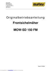 matev MOW-SD 150 FM Originalbetriebsanleitung