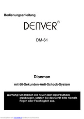Denver DM-61 Bedienungsanleitung