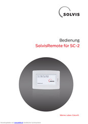 Solvis SolvisRemote Bedienunganleitung