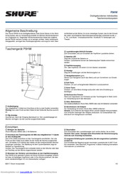 Shure P9HW Bedienungsanleitung