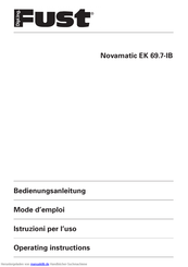 Fust Novamatic EK 69.7-IB Bedienungsanleitung